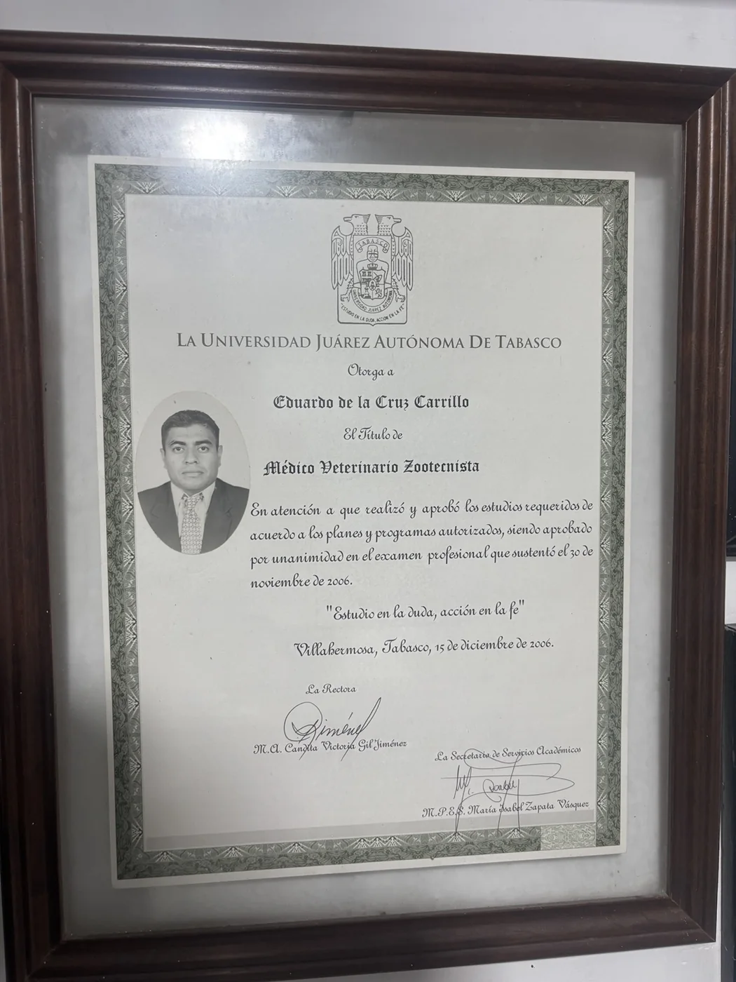 Título de Médico Veterinario Zootecnista